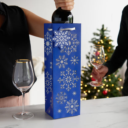 Diecut Snowflake Single-bottle Wine Bag