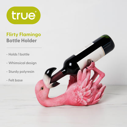 Polyresin Flirty Flamingo Bottle Holder