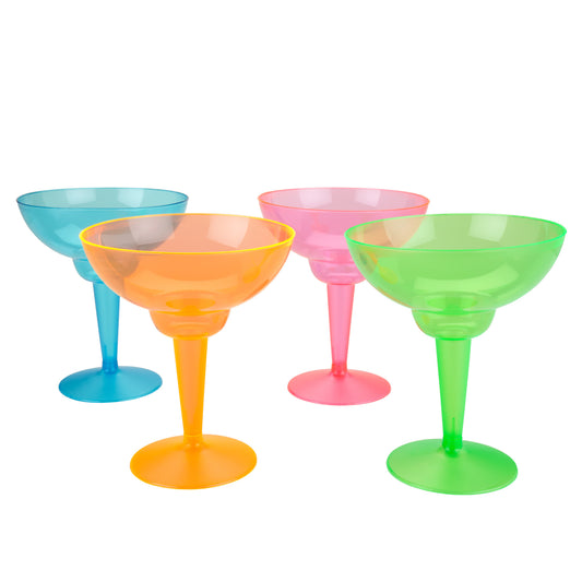 12 oz. Neon Margarita Coupes - 12 Packs of 12