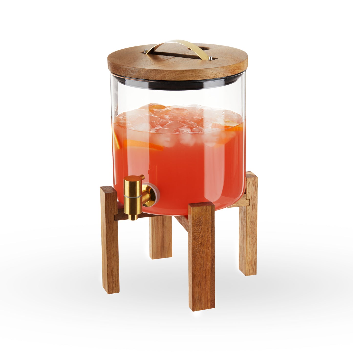 Modern Manor Wood & Glass Drink Dispenser by Twine Living