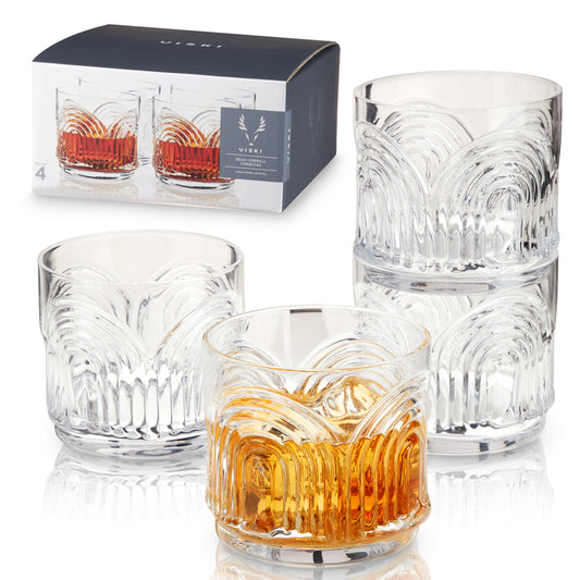 Beau Crystal Lowball Tumblers