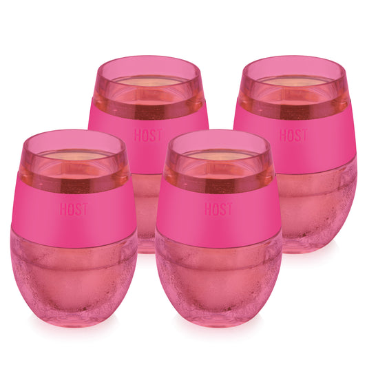 Wine FREEZE™ Cooling Cups in Translucent Magenta