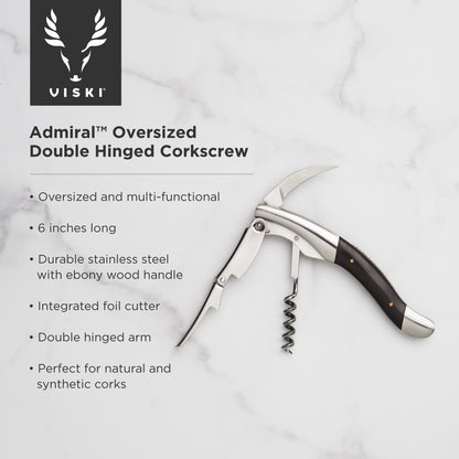 Admiral™ Oversized Double Hinged Corkscrew by Viski®