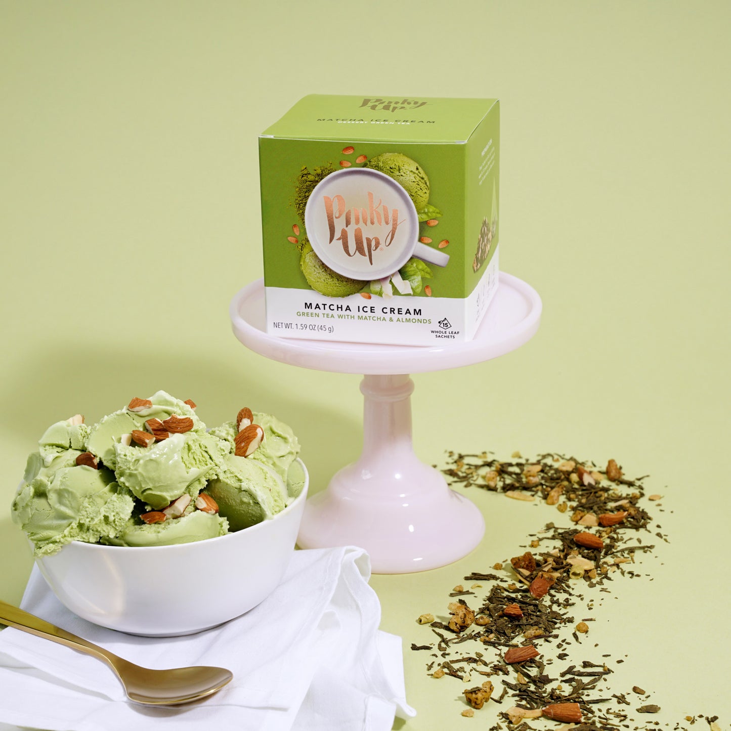 Matcha Ice Cream Pyramid Tea Sachets