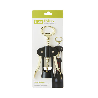 Flyboy™: Winged Corkscrew in Gold & Black by True