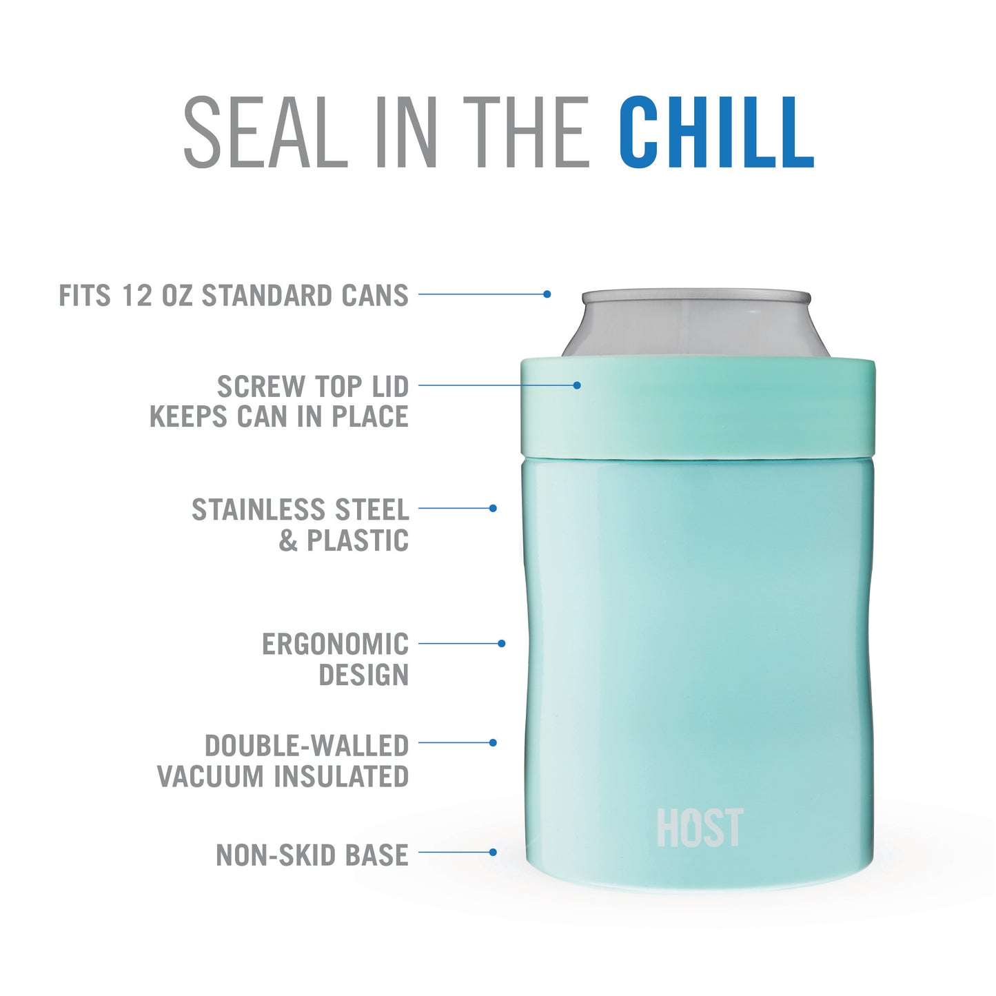 Stay-Chill Standard Can Cooler Seaglass HOST®