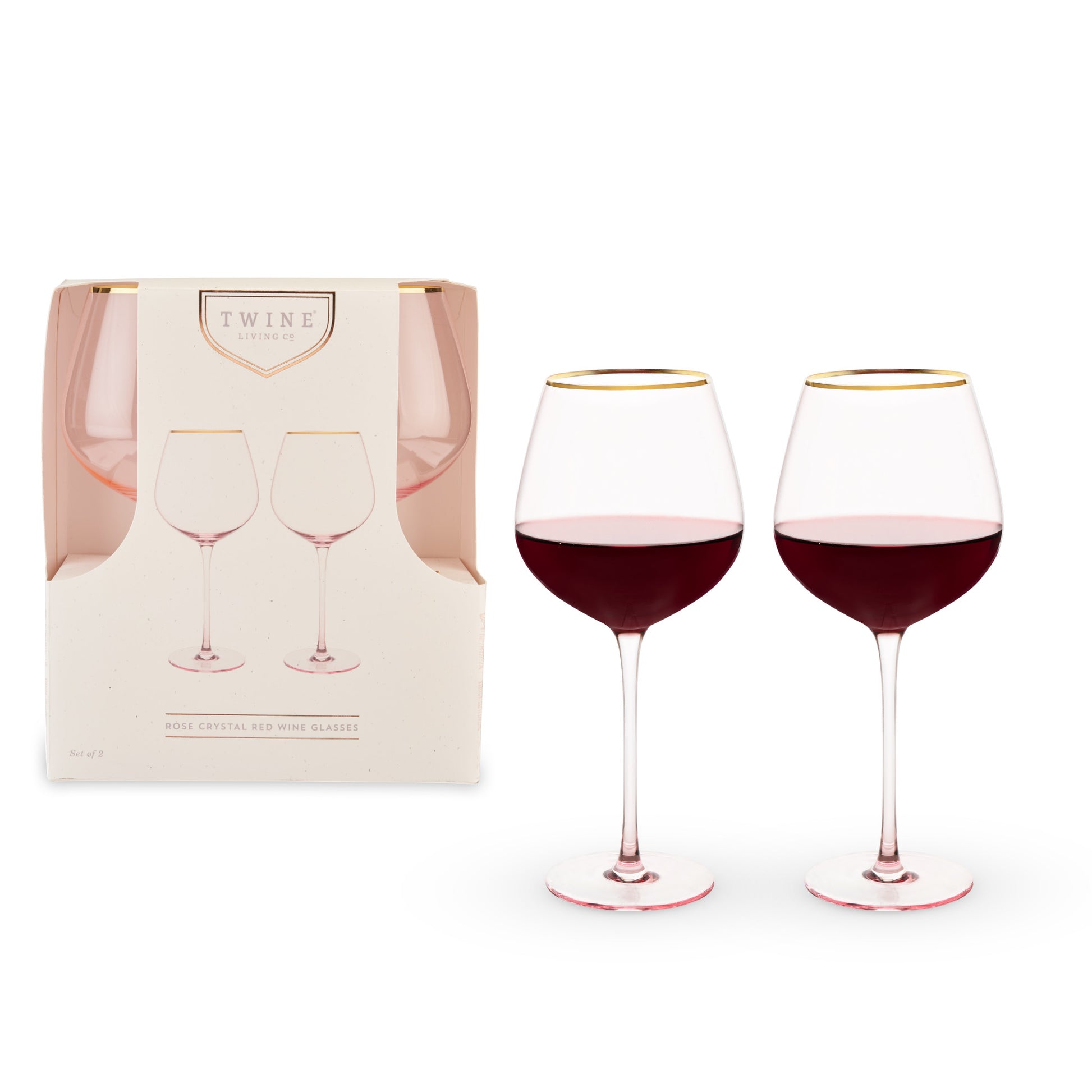 Rose Crystal Red Wine Glass Set-0