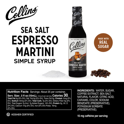 12.7oz. Sea Salt Espresso Martini Syrup - Pack of 12