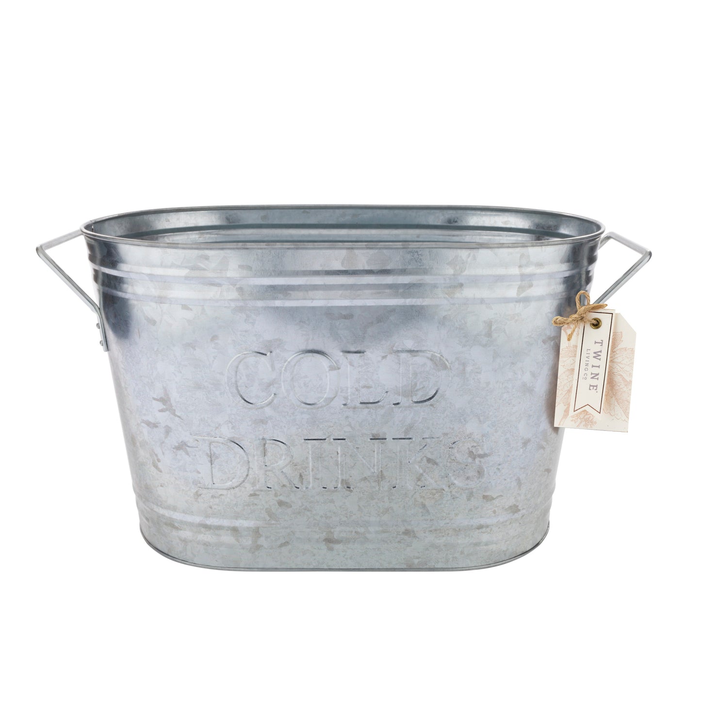 Cold Drinks Galvanized Metal Tub by Twine®