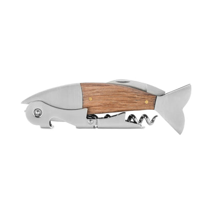 Wood & Stainless Steel Fish Corkscrew