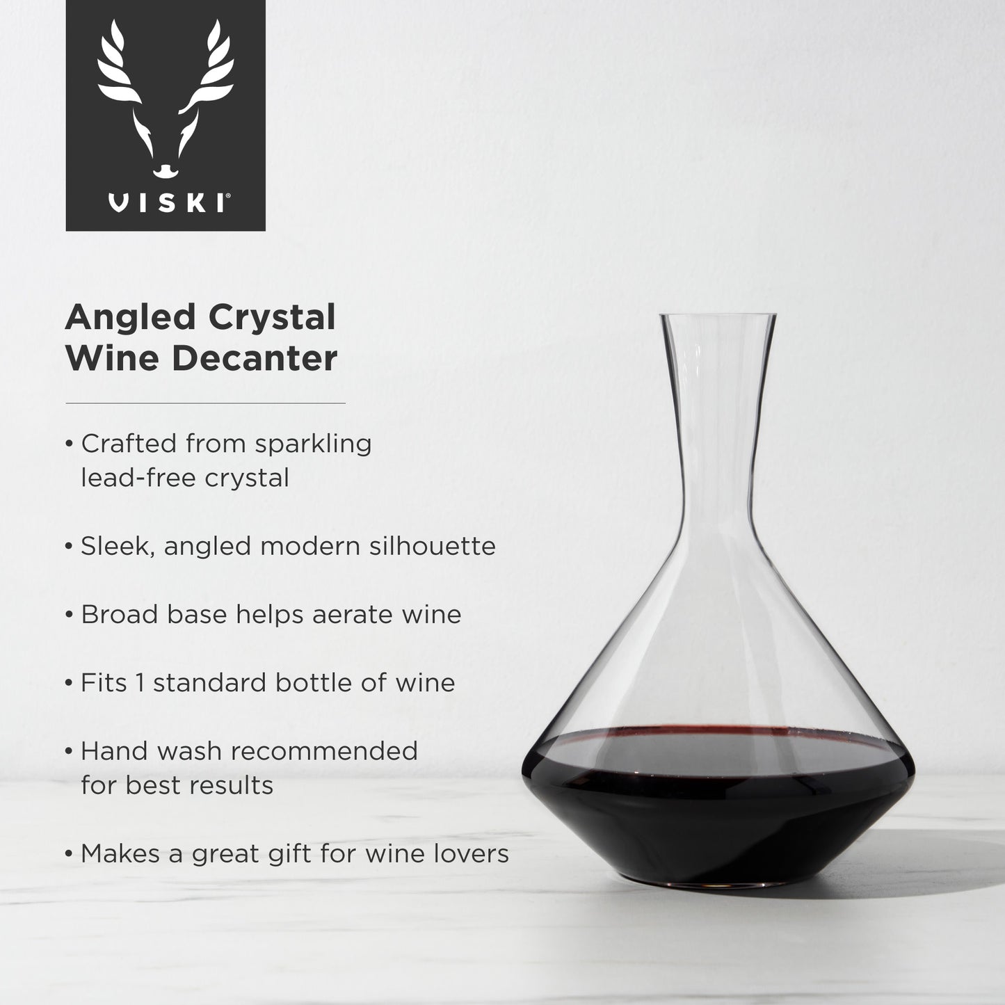 Angled Crystal Wine Decanter