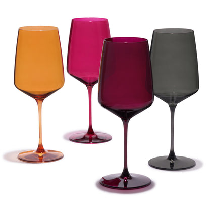 Reserve Nouveau Crystal Wine Glasses in Sunset