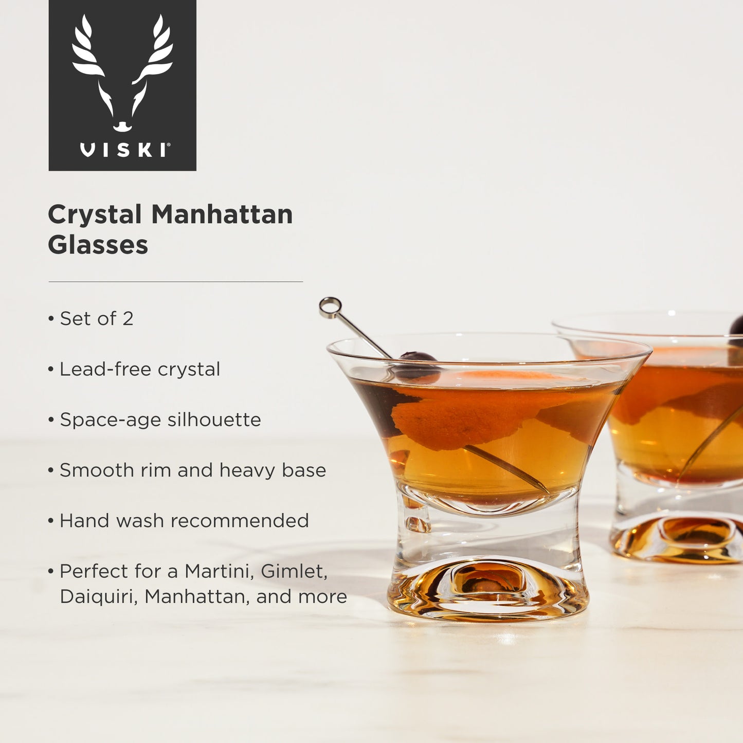 Crystal Manhattan Glasses by Viski®