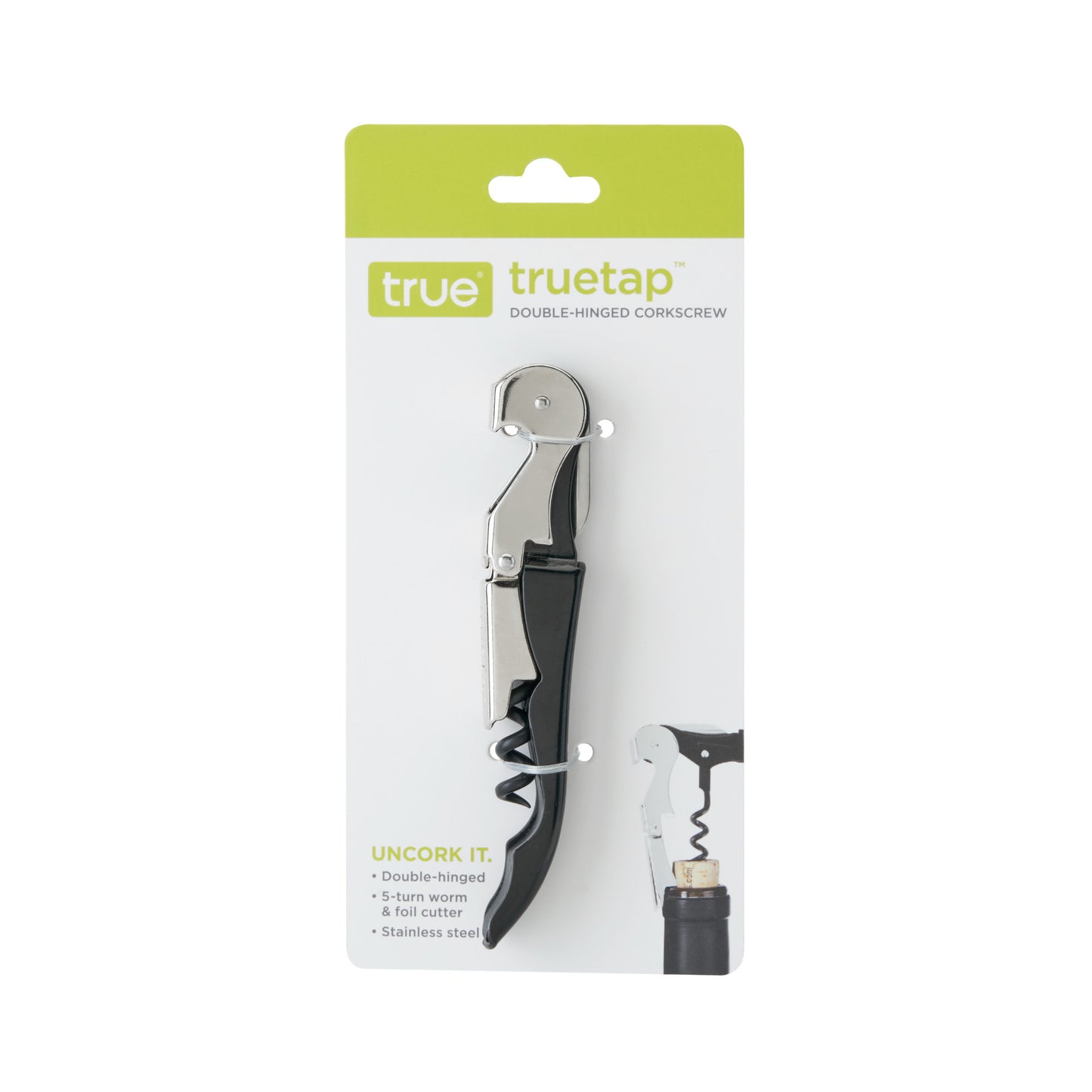 Black Truetap™ Double-Hinged Waiter's Corkscrew