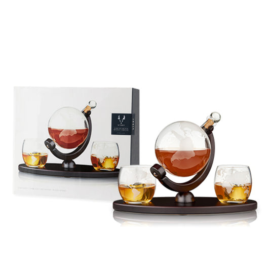 Globe Decanter & Whiskey Tumblers