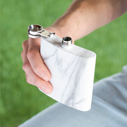 Marble 6oz Stainless Steel Flask