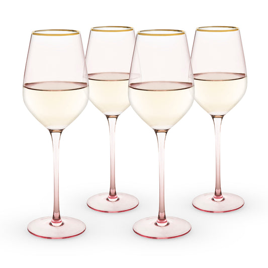 Rose 14 oz. Crystal White Wine Glass Set of 4 by TwineÂ®