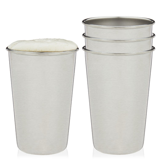 Stainless Steel Pint Cups, Set of 4
