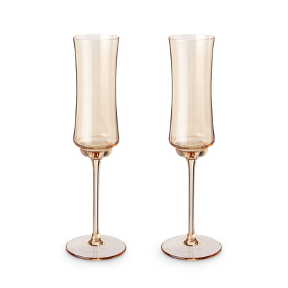 Tulip Champagne Flute in Amber by Twine Living