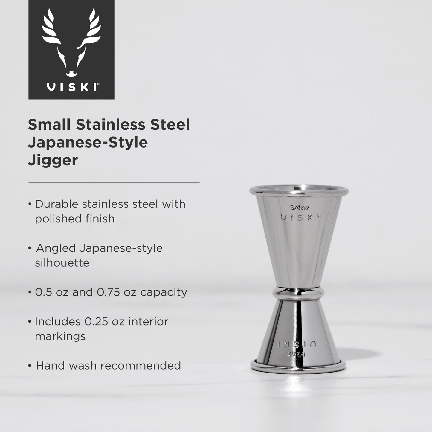 Small Stainless Steel Japanese Style Jigger