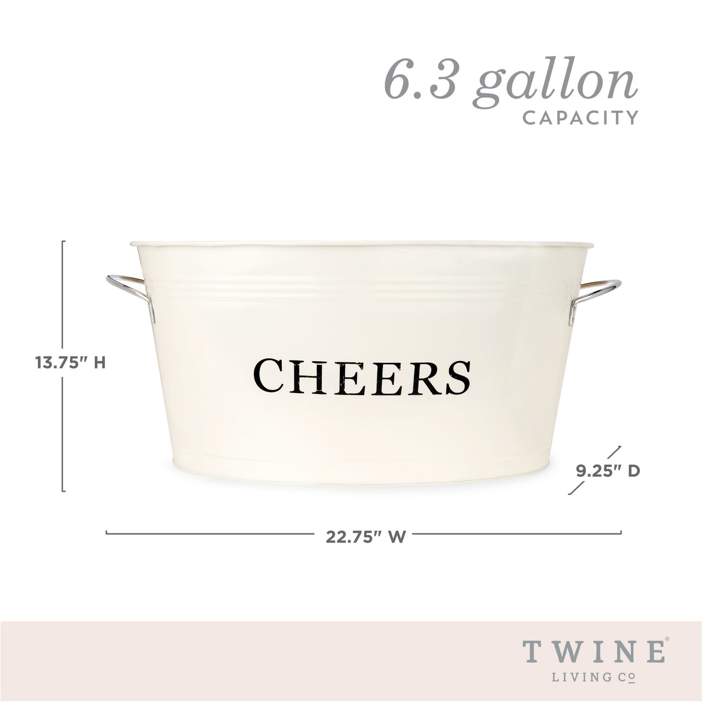 Cheers Galvanized Metal Tub