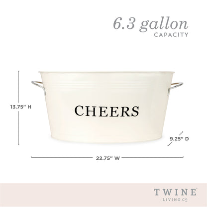 Cheers Galvanized Metal Tub