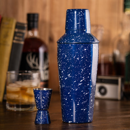 Enamel Cocktail Shaker and Jigger Set by Foster & Rye™