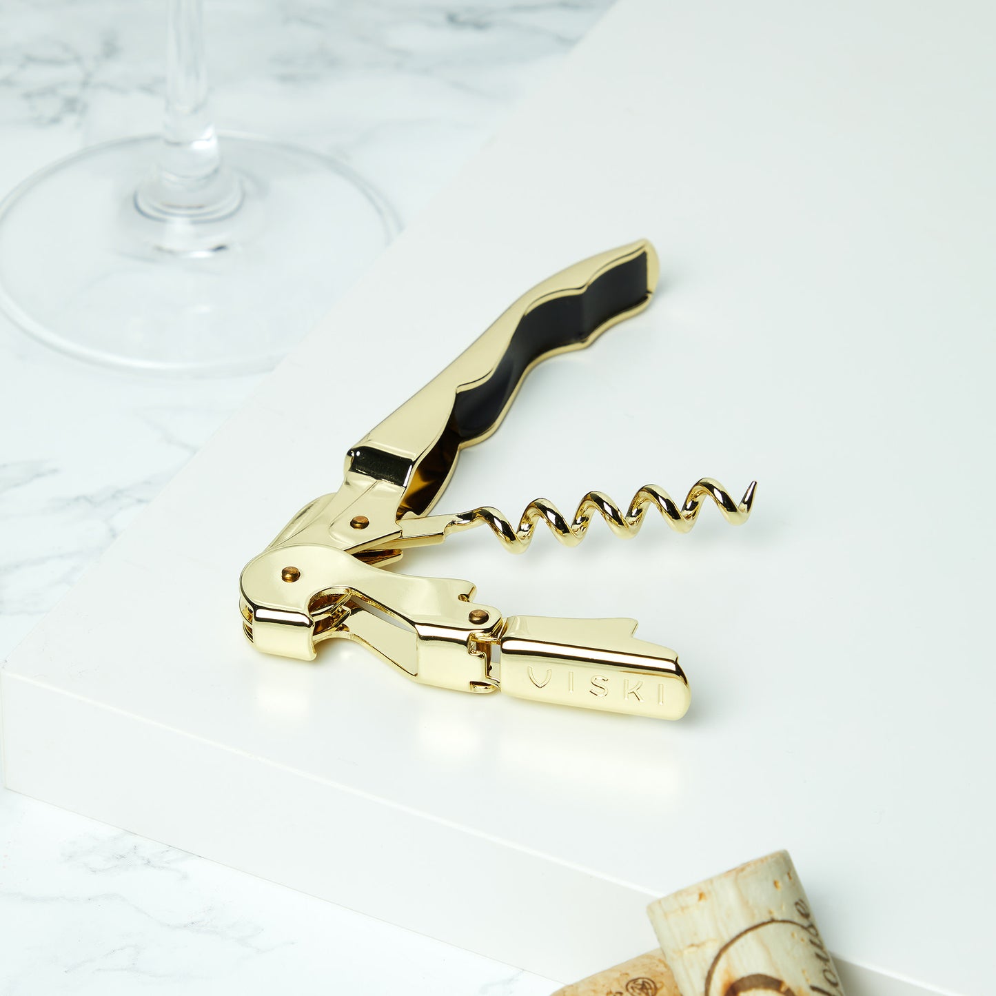 Gold Signature Double Hinged Corkscrew by Viski®