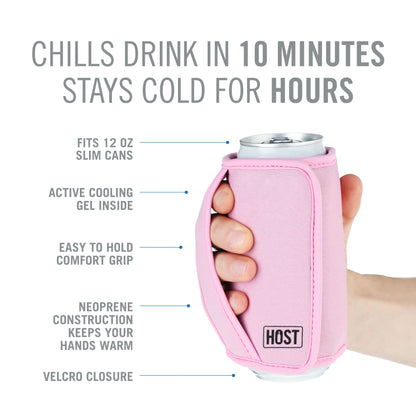 Insta-Chill Slim Can Sleeve in Pink by HOST®