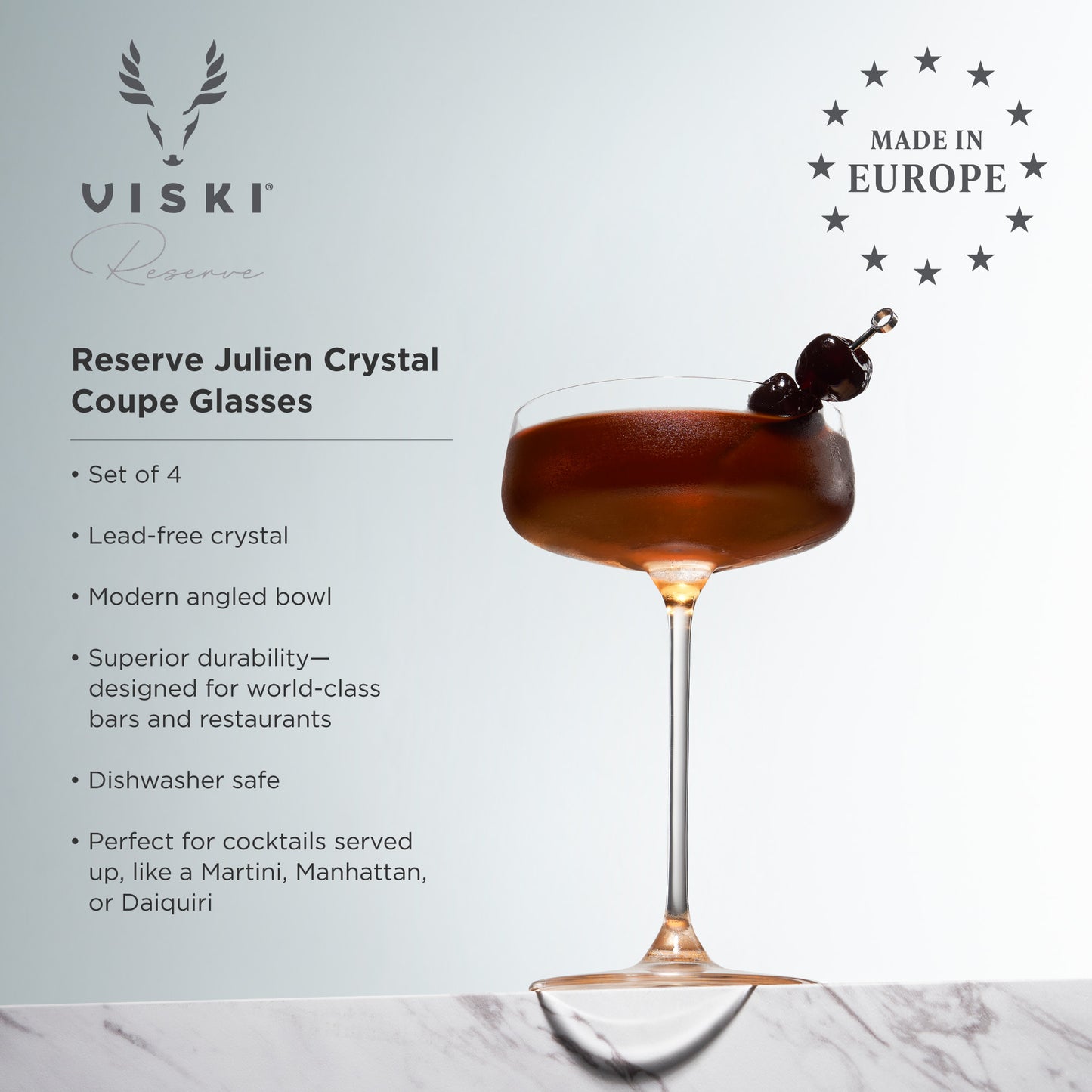 Reserve Julien Crystal Coupe Glasses (set of 4)