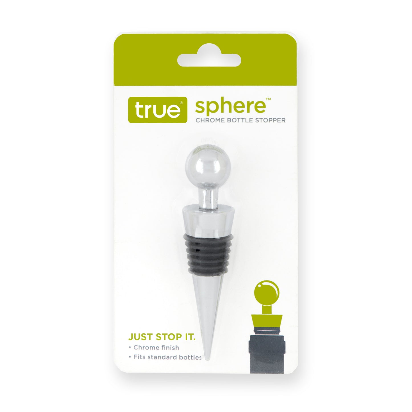 Sphere™: Chrome Bottle Stopper