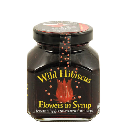 Wild Hibiscus Flowers in Syrup 11 Flower Jar 8.8 oz