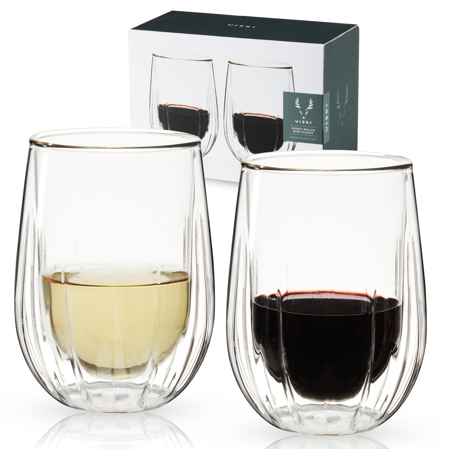 Double Walled Wine Glasses