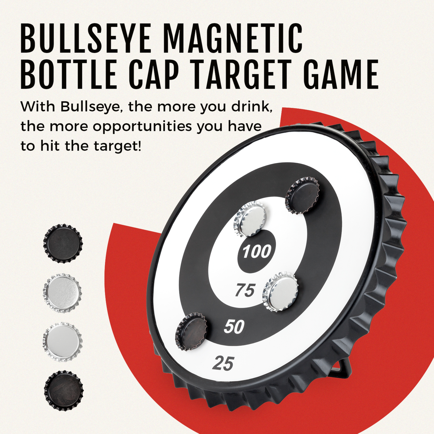 Magnetic Bottle Cap Target Game