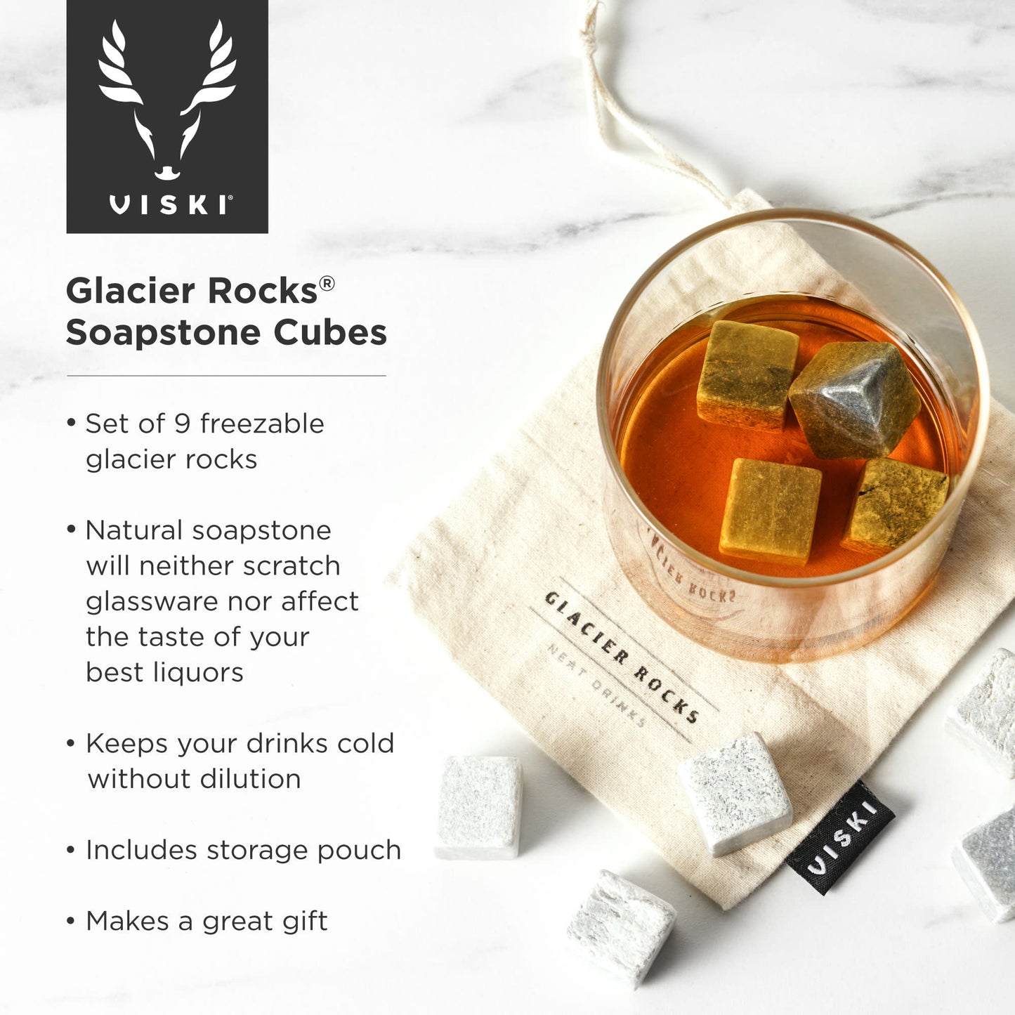 Glacier Rocks® Soapstone Cubes