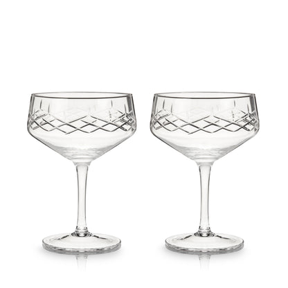 Admiral Crystal Coupe Glasses Viski®