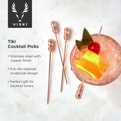 Set of 4 Tiki Cocktail Picks