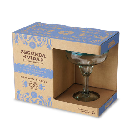 Primavera Recycled Margarita Glass Set