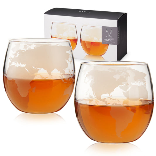 Globe Whiskey Tumblers