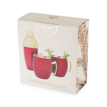 Red Mule Mug & Cocktail Shaker Gift Set (Set of 3)