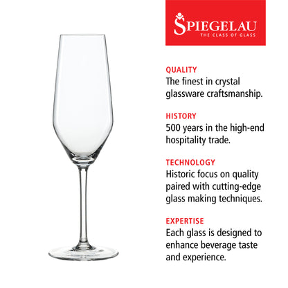 Spiegelau Style 8.5 oz champagne flute (set of 4)