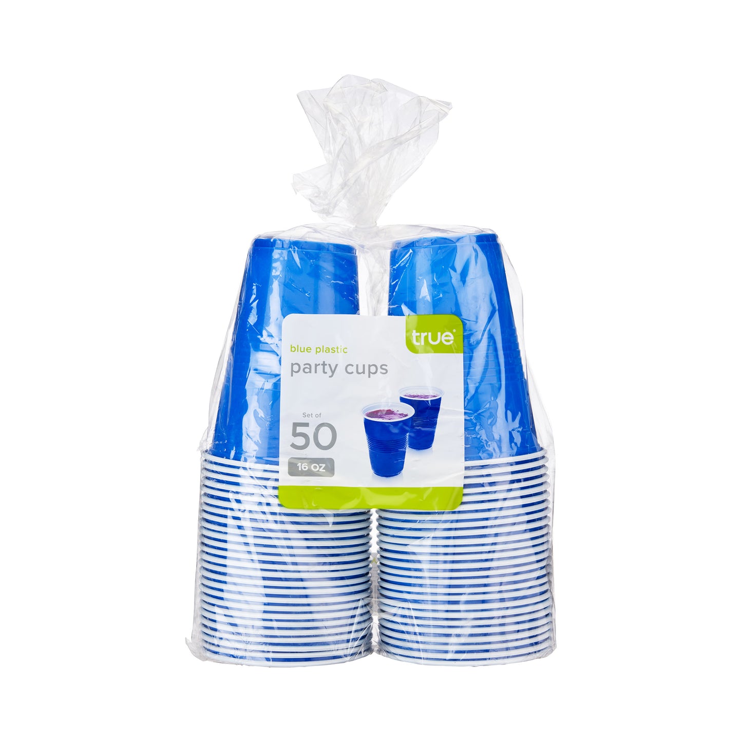 16 oz Blue Party Cups, 50 pack by True