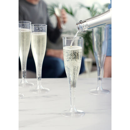 True Party 5.5 oz Plastic Champagne Flute, Set of 12