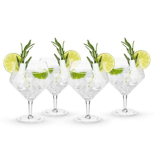 Angled Crystal Gin & Tonic Glasses (Set of 4) by Viski