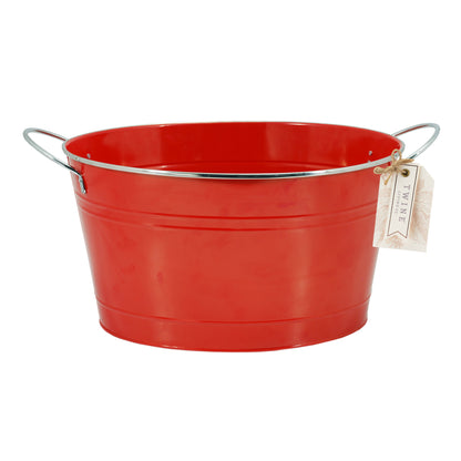 Big Red Galvanized Metal Tub