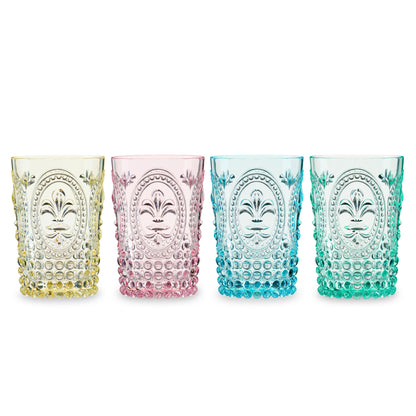 Shatterproof Embossed Tumbler Set of 4