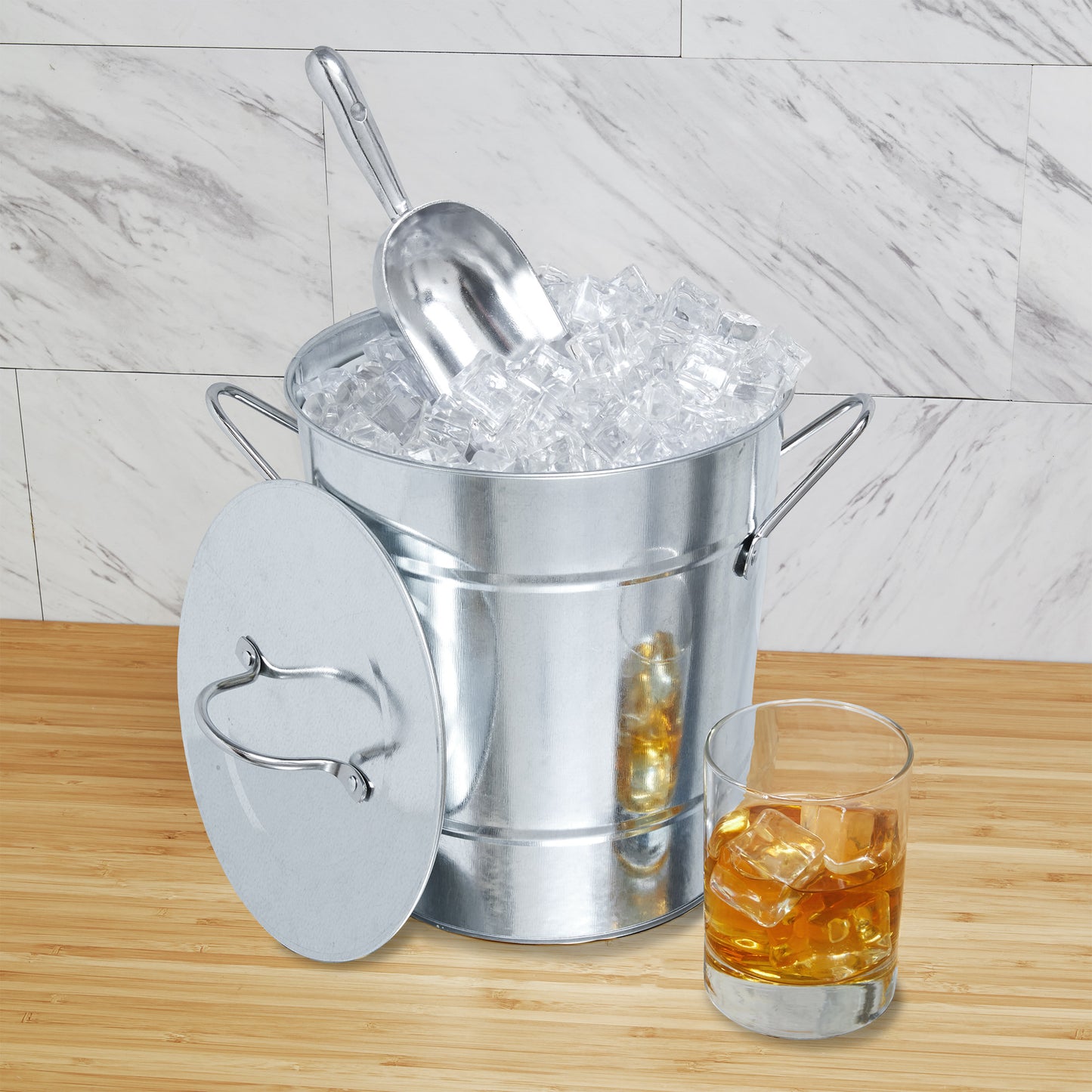 Galvanized Metal Ice Bucket