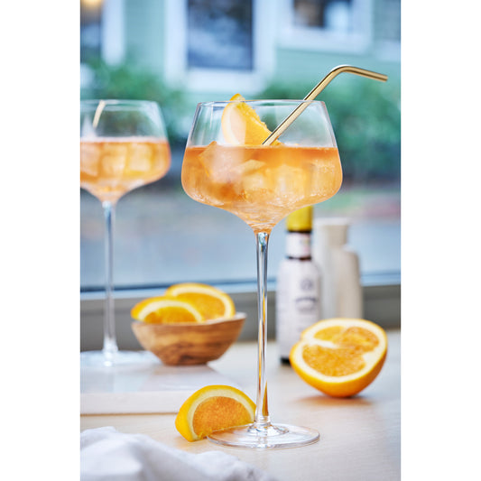 Angled Crystal Amaro Spritz Glasses