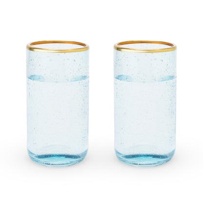 Aqua Bubble Glass Tumbler Set - Mixologist Warehouse