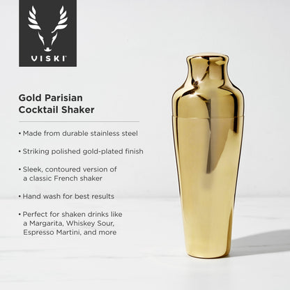 Gold Parisian Cocktail Shaker